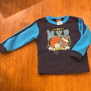 Tuff Guys MVP League Sweatshirt + Hoodie Vest blue Boys Toddlers Size 4T
